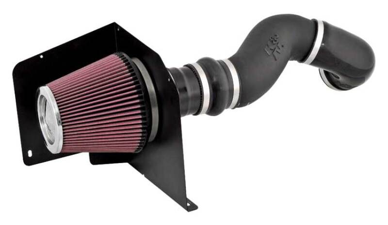 GMC Sierra 3500 HD Performance Air Intake - K&N Engineering - 57 Series FIPK, HDPE Tube, Oiled Cotton Filter, Heat Shield - `07-`08
